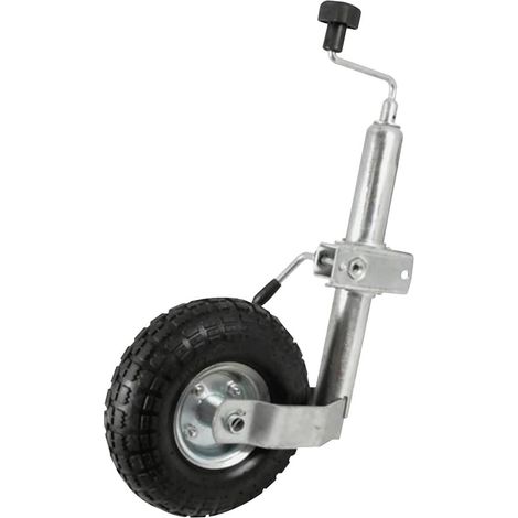 Roue jockey gonflable + bride de fixation 48 mm