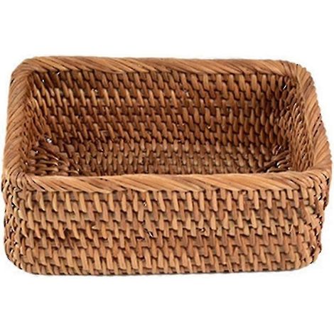Panier en rotin tressé à la main, panier à fruits, thé, goûter, pain, etc. (1/5)