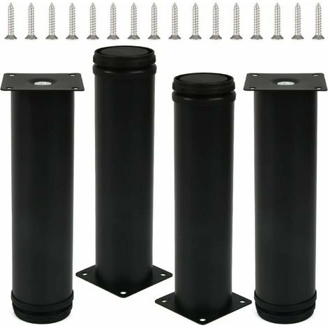 Pieds De Meuble - Acier Inoxydable - Réglables 200 Mm - Charge Élevée - Pour Table Basse Canapé Armoire Bureau - Lot De 4 (1/5)