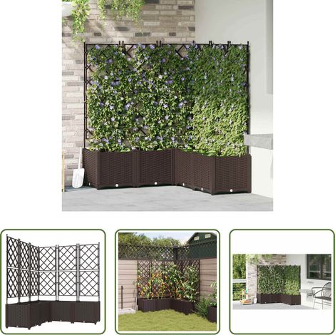 Pot de jardin - Cache-pot de jardin 5 pcs Marron 120 x 120 x 143 cm Acier (1/5)