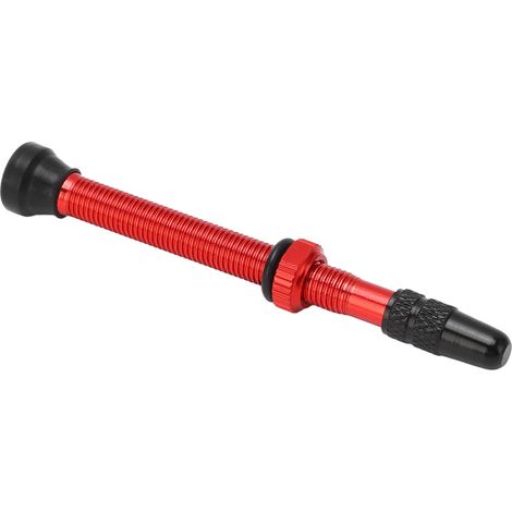 Valve Presta 60 mm pour VTT, en alliage d'aluminium, avec rallonge pour chambre à air, accessoire de vélo rouge. (1/5)