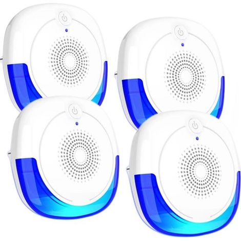 Ultrason Souris et Rats Lot De 4 - Repulsif Ultrason Moustique - Répulsif Ultrason - Anti Moustique Ultrason - Ultrason Souris -Repulsif Fourmis - Répulsif Souris - Répulsif Araignée（blanc pomme） (1/5)