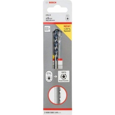 bosch broca hormigon cyl-5 longlife 6x 50x100 mm 2 608 588 144