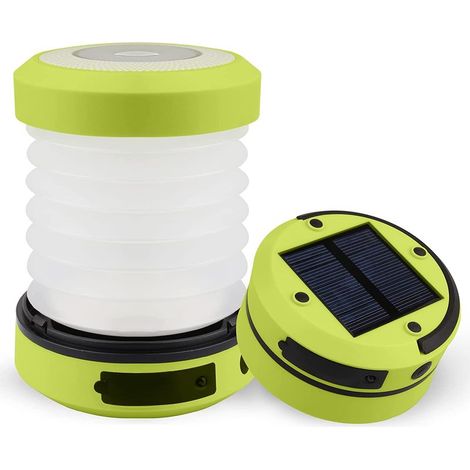 Lampe Solaire Étanche Pliable, Lampe Camping Solaire, Lampe Torche Solaire Rechargeable (1/5)