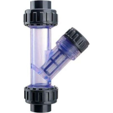 Crépine en Y transparente en PVC, facile à installer, pour aquariums, 3/4 pouce (1/4)