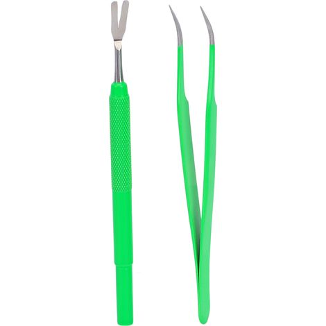 Kit Extraction Tiques - Pince Acier Inoxydable Pointe Fine - Pour Chien Chat Randonnée - Lot De 2 Outils