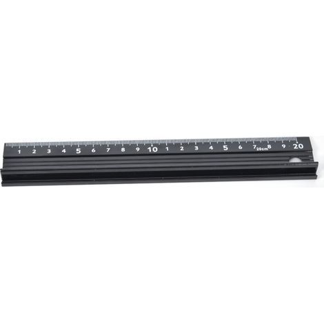 Règle de coupe de type L, outil de mesure en alliage d'aluminium, accessoire matériel pour la mesure de la longueur (L 20 cm)