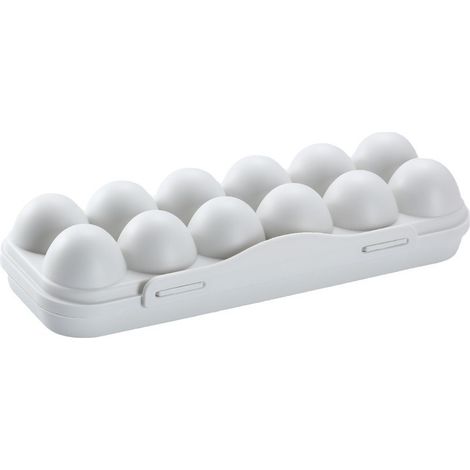 BEBUSINGOTO Support à œufs 12 grille pour réfrigérateur, boîte de rangement pour œufs de poule, récipient de rangement pour œufs de poule, récipient de stockage d'œufs (1/5)