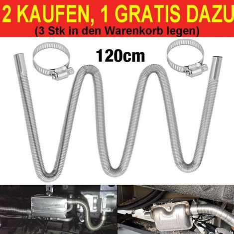 Air Heaters Diesel Standheizung Abgasrohr 120cm Edelstahl Abgasschlauch φ25mm (1/5)
