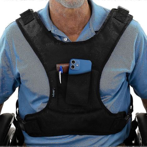 Harnais de sécurité pour fauteuil roulant adulte 2025, ceinture de sécurité pour personnes âgées, gilet de soutien du torse, ceinture de sécurité pour le corps (1/5)