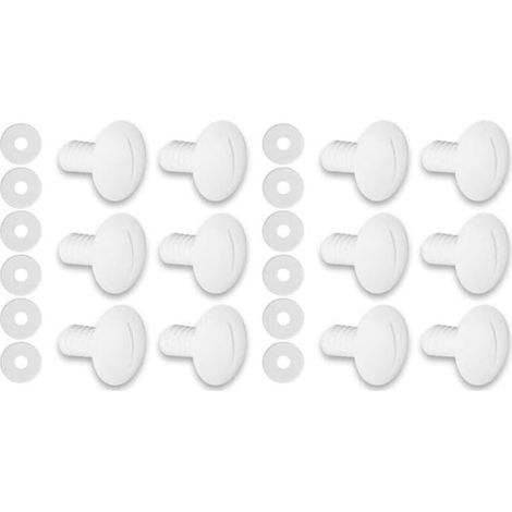 Lot de 6 vis de roue Polaris 180/280/380 - Pièces de nettoyage de piscine C-55 C55, avec 6 rondelles supplémentaires - Pièces de rechange pour nettoyeur de piscine (1/5)