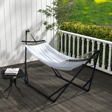Cadre de hamac incluant un cadre de hamac pour hamac x x noir + blanc 89 cm 100 cm 263 cm finition de qualité (1/4)