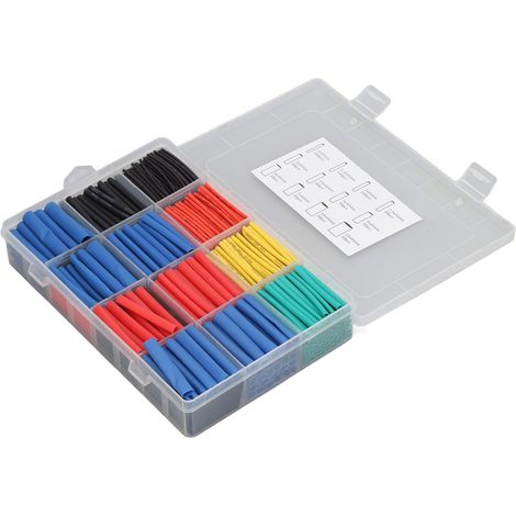 Kit de 850 gaines thermorétractables souples et ignifugées, ratio 2:1
