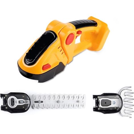 2 en 1 Taille-haie électrique 13000 TR/Min ménage Tondeuse à Gazon Jardin Bush Ciseaux Herbe Ciseaux Outil électrique (Color : Option 1 - Yellow, Size : Small) (1/5)