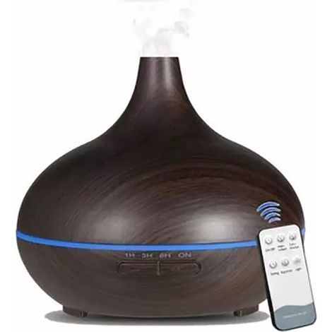 550-ml-Raumdiffusor mit Holzduft, Ultraschall-Luftbefeuchter, Aromatherapie mit Fernbedienung, 220 V (EU), elegante Holzmaserung (1/5)