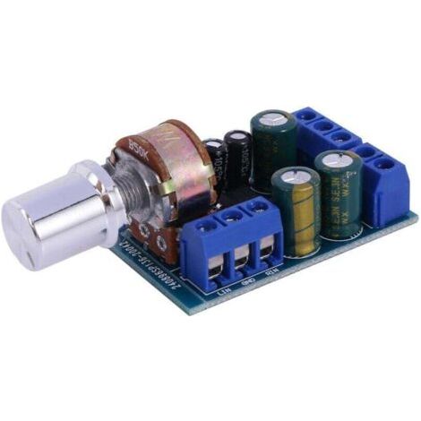 Bardusch-Amplificateur Audio Stéréo Mini 2 x 1W TDA2822 Module Puissance DC 5V 12V avec Contrôle Volume (1/4)