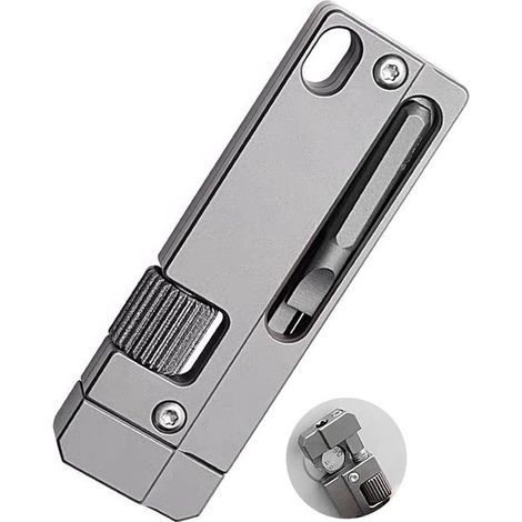 Schlüsselanhänger aus Titan Mini EDC Schraubenschlüssel mit Schraubendreher, praktisches Taschenwerkzeug für Alltag, Reisen, Outdoor Aktivitäten (1/5)