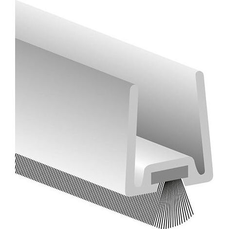 Profilo della porta del vetro PIL con pennello flessibile. Pennello in alluminio d'argento. L2250. TS 10