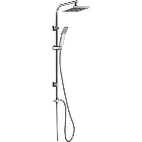 Colonne de douche réglable en acier 20x45x100 cm avec douche de tête et douchette à 1 jet