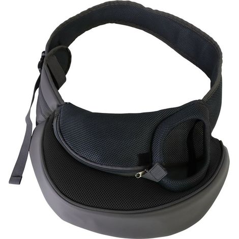Harnais - Sac De Transport Pour Animaux Jusqu'à 5 Kg - Gilet Respirant Ajustable Avec Cordon De Serrage - Noir (1/5)