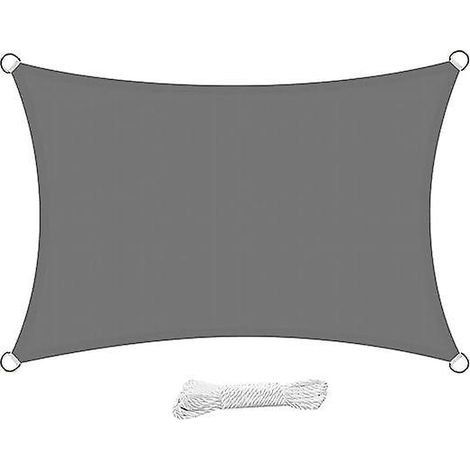 voile D'ombrage Rectangulaire 3x4 Mtre Impermable Voile Ombrage Rsistant L'eau Anti Uv 4x3 M Pour Jardin Terrasse Patio,gris (1/5)
