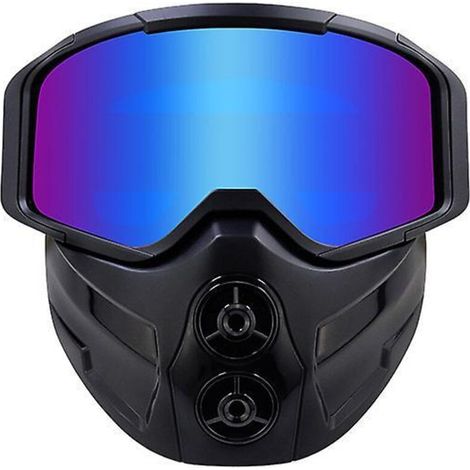 Motorradbrille mit abnehmbarem Visier, beschlagfrei und winddicht, kompatibel mit dem Tragen eines Helms. (1/5)