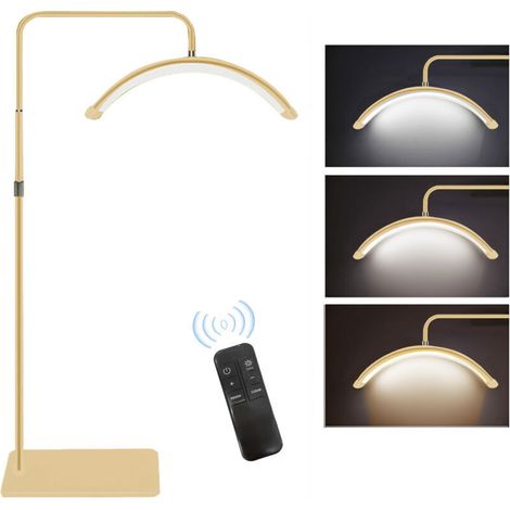 Lampadaire à cils demi-lune pliable – Lampe LED 36W avec 238 perles – Température de couleur 3200K à 5600K – Support téléphone universel