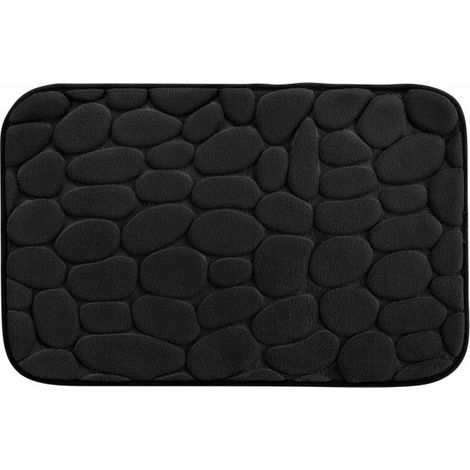 Tapis de Bain "Ricochet" 50x80cm Noir (1/4)