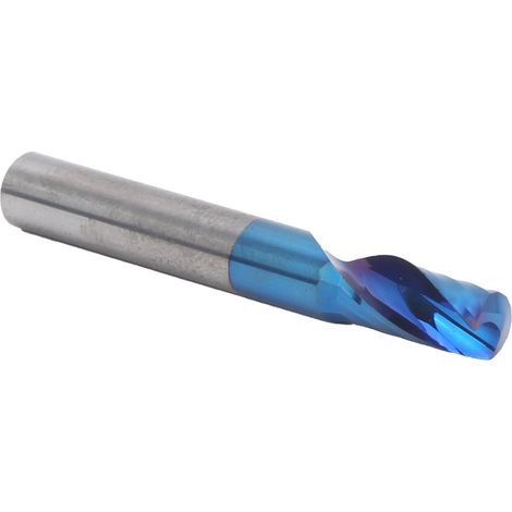 Spiralfräser, Einzelblatt, Wolframstahl, blau plattiert, CNC-Werkzeuge, 6x12x45 (1/5)
