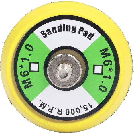 Plateau de polissage pneumatique à crochets, support en polyuréthane, pour ponçage et polissage, filetage M6x1 de 50 mm (2 pouces), 15 000 tr/min (1/5)