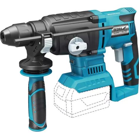 Perceuse à percussion sans fil, 18 V, 2,5 J, diamètre de perçage max. 26 mm, mandrin SDS+ et mandrin supplémentaire, éclairage LED, sans batterie ni chargeur