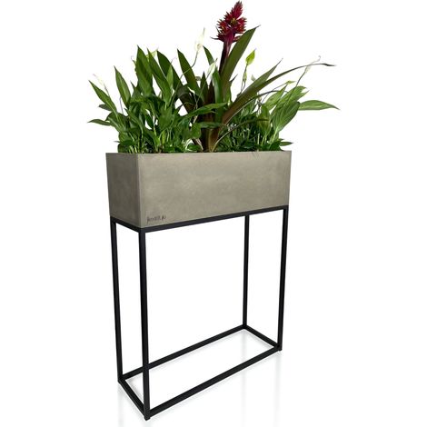 Fioriera da loft FIORINO, grigia, 62x22x80 cm (1/5)