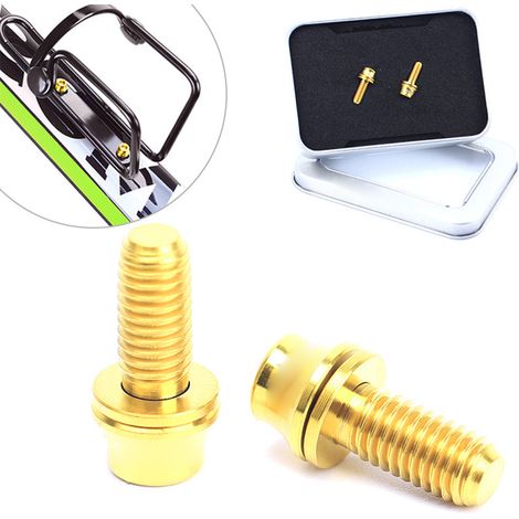 2 vis M5x12mm boulons en alliage de titane pour porte-bidon vélo, vis conique avec rondelle, fixation de cage à eau cyclisme (1/5)