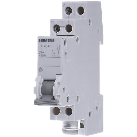 Interrupteur de groupe gris 1 pôle 6 mm² 20 A 1 inverseur (RT) Siemens 5TE8141 (1/4)
