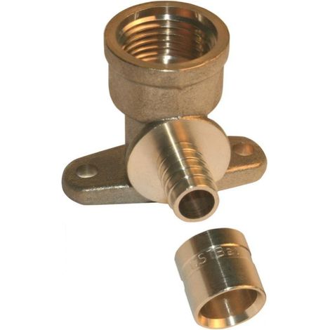 Raccord Coudé Applique À Glissement Laiton F 15 X 21 Pour Tube En Per