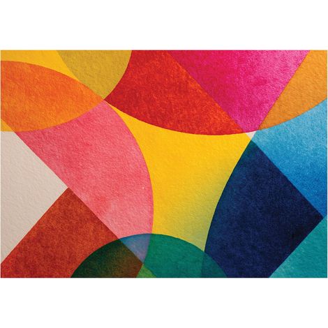 Papier peint mural abstraction art déco intissé grand format design intérieur salon chambre pas cher 400x280 cm (1/5)