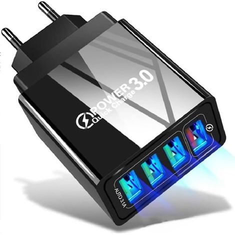 Chargeur USB multiple-KAL-33W,4 Ports,Charge Rapide Compatible Galaxy,Xiaomi,Huawei,Realme,Oneplus (1/5)