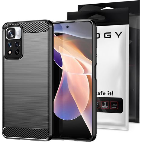 Schutzhülle für Xiaomi Poco X4 NFC 5G Alogy Rugged Armor TPU Cover Carbon Black (1/4)