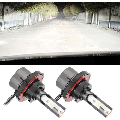 2 ampoules LED H13 9006 30W 6000K blanc brillant pour phares de voiture L8 (1/5)