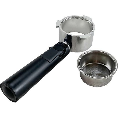 Porte-filtre à espresso sans fond, 51 mm, avec panier-filtre pour une extraction visuelle et une utilisation par les baristas.-AquaForge (1/5)