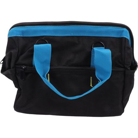 Wide Opening Tool Bag, Large Capacity 600D Waterproof Fabric Tool Bag with Adjustable Shoulder Strap, Portable Multifunctional Tool Bag Organizer (11in) (1/5)