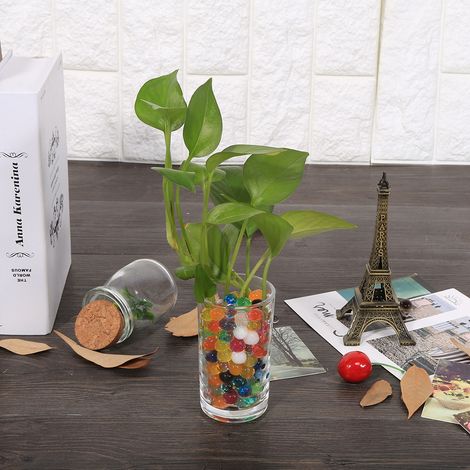 Billes de Gel Eau 3000 Pièces, Perles de Cristal Transparentes Décor Mariage, Sol Magique Hydroponique, Mélange de Couleurs, Sable Aquatique pour Vases et Centres de Table (1/5)