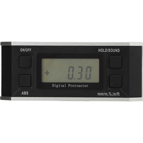4x90° Digitaler Winkelmesser mit LCD-Display, elektronischer Neigungsmesser, Winkelmesser, Winkelmessgerät