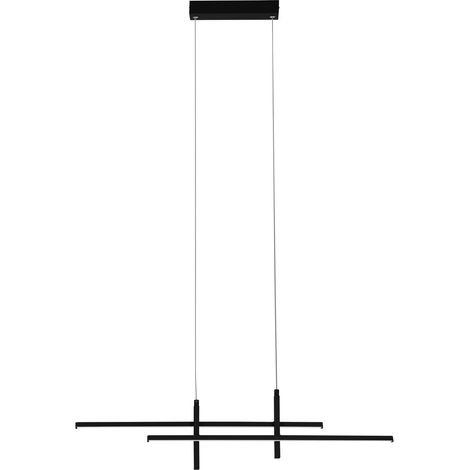 Sospensione Moderna Trepiliano Alluminio Nero Plastiche Bianche Led 20W 2500Lm