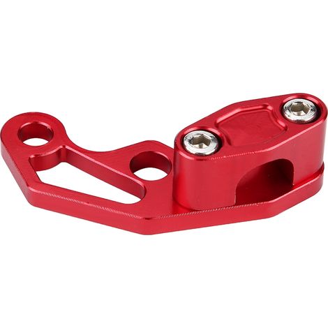 Brems- und Kupplungszughalterung aus Aluminium, Motorradlenkerklemme, rot, 2-teiliges Set (1/5)