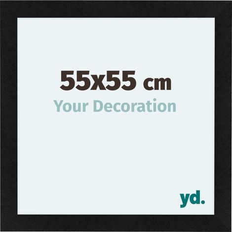 yd. - Cadre photo 55x55 - Noir Mat - MDF - Como (1/5)