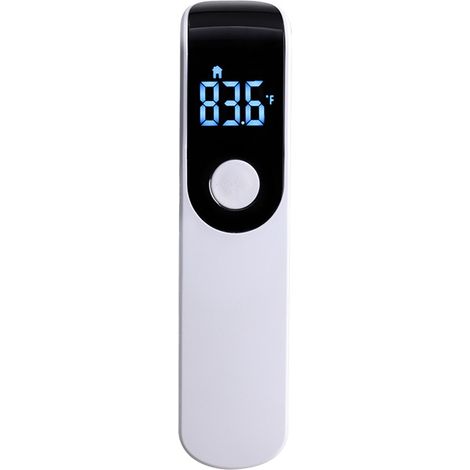 Thermomètre frontal infrarouge sans contact numérique portable précis mesure rapide 1s alarme fièvre blanc compact (1/5)
