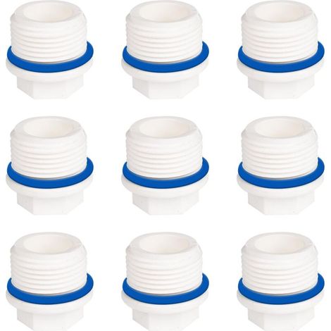 Bouchon Plomberie Male 9 Pièces Bouchon D'Obturation Male Bouchon D'Étanchéité Pour Tuyau Bouchon Robinet Hexagonal Bouchon Hexagonal En Plastique Bouchon Male Plomberie (1/5)