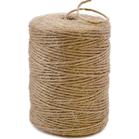 Corde En Jute Naturelle - 3 Mm De Diamètre - 200 M - Pour Artisanat Diy Décoration Intérieure Emballage De Noël Jardinage - 1 Pièce (1/2)