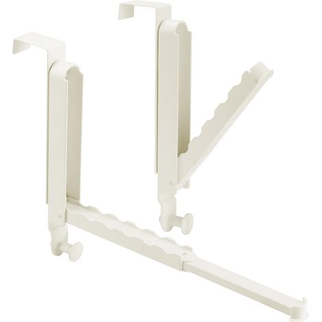 Set aus 2 klappbaren Garderobenständern, faltbaren Türhaken mit 6 Kleiderbügeln und ausziehbaren Verlängerungen, zum Aufhängen an Türen mit einer Dicke von weniger als 4,6 cm.